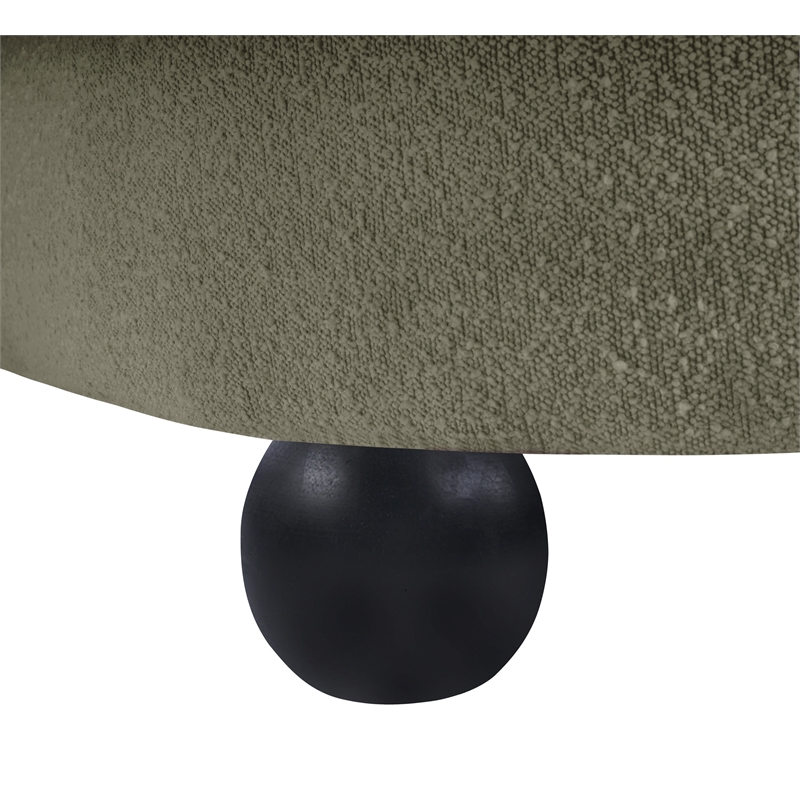 Meridian Furniture Daphne Olive Boucle Fabric Sofa