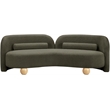Meridian Furniture Daphne Olive Boucle Fabric Sofa