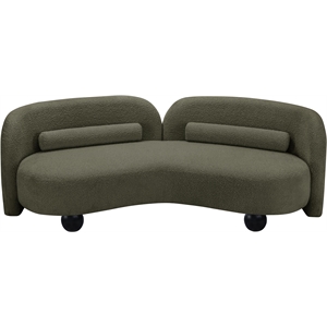 Meridian Furniture Daphne Olive Boucle Fabric Sofa