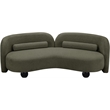 Meridian Furniture Daphne Olive Boucle Fabric Sofa
