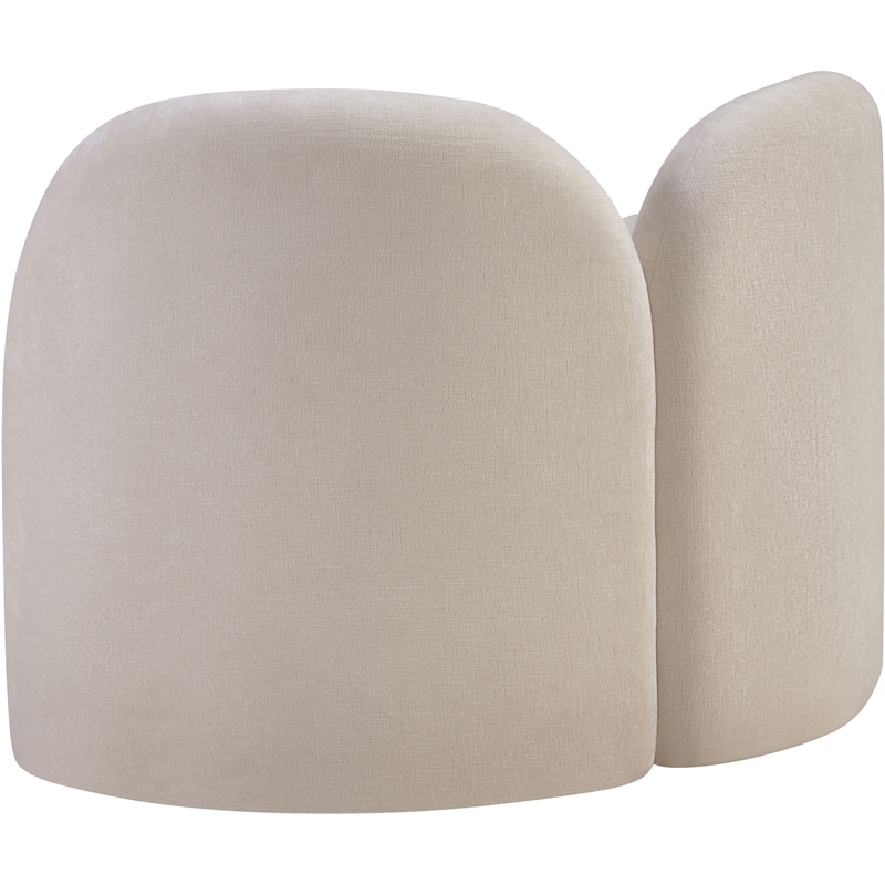 Meridian Furniture Daphne Beige Chenille Fabric Chair