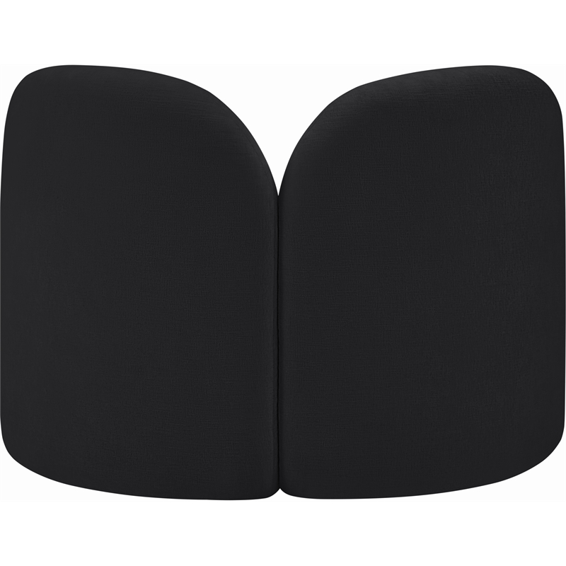 Meridian Furniture Daphne Black Chenille Fabric Chair