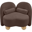 Meridian Furniture Daphne Brown Chenille Fabric Chair