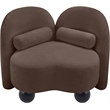 Meridian Furniture Daphne Brown Chenille Fabric Chair
