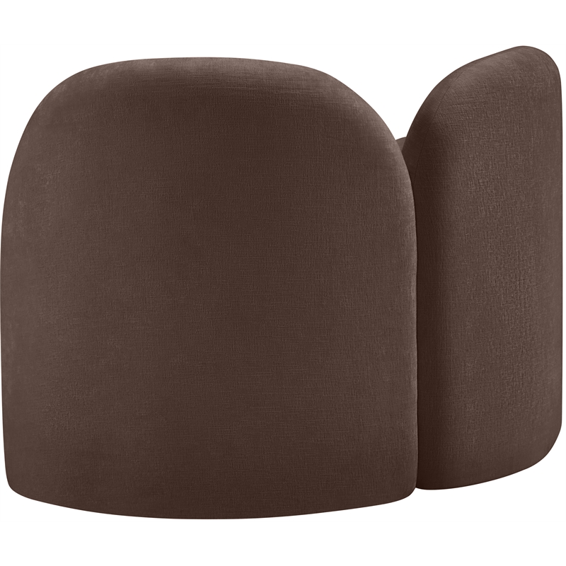 Meridian Furniture Daphne Brown Chenille Fabric Chair