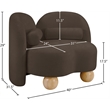 Meridian Furniture Daphne Brown Chenille Fabric Chair