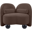 Meridian Furniture Daphne Brown Chenille Fabric Chair