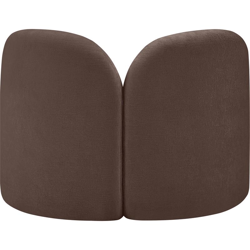 Meridian Furniture Daphne Brown Chenille Fabric Chair