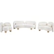 Meridian Furniture Daphne Cream Chenille Fabric Chair