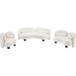 Meridian Furniture Daphne Cream Chenille Fabric Chair