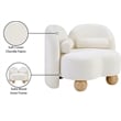 Meridian Furniture Daphne Cream Chenille Fabric Chair