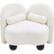 Meridian Furniture Daphne Cream Chenille Fabric Chair