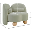 Meridian Furniture Daphne Mint Chenille Fabric Chair