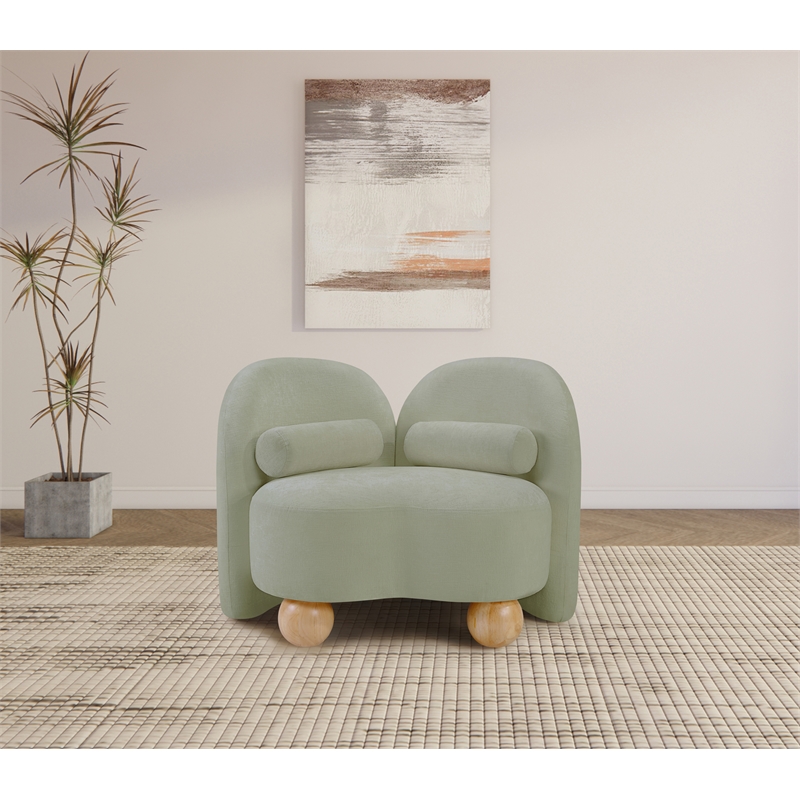 Meridian Furniture Daphne Mint Chenille Fabric Chair