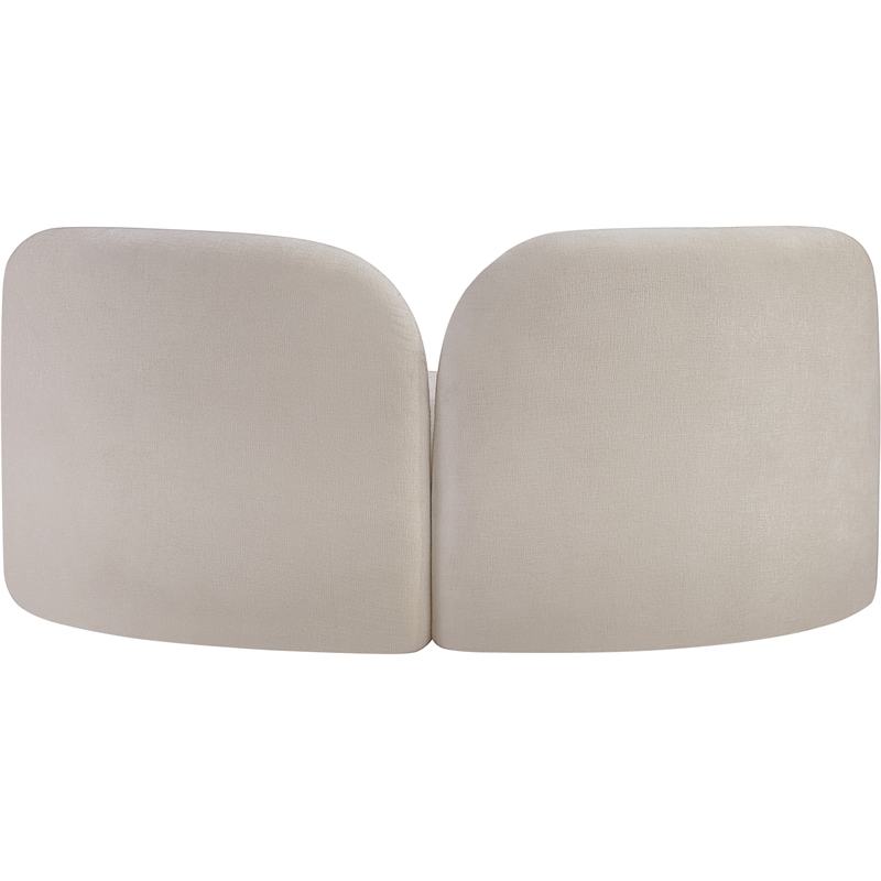 Meridian Furniture Daphne Beige Chenille Fabric Loveseat