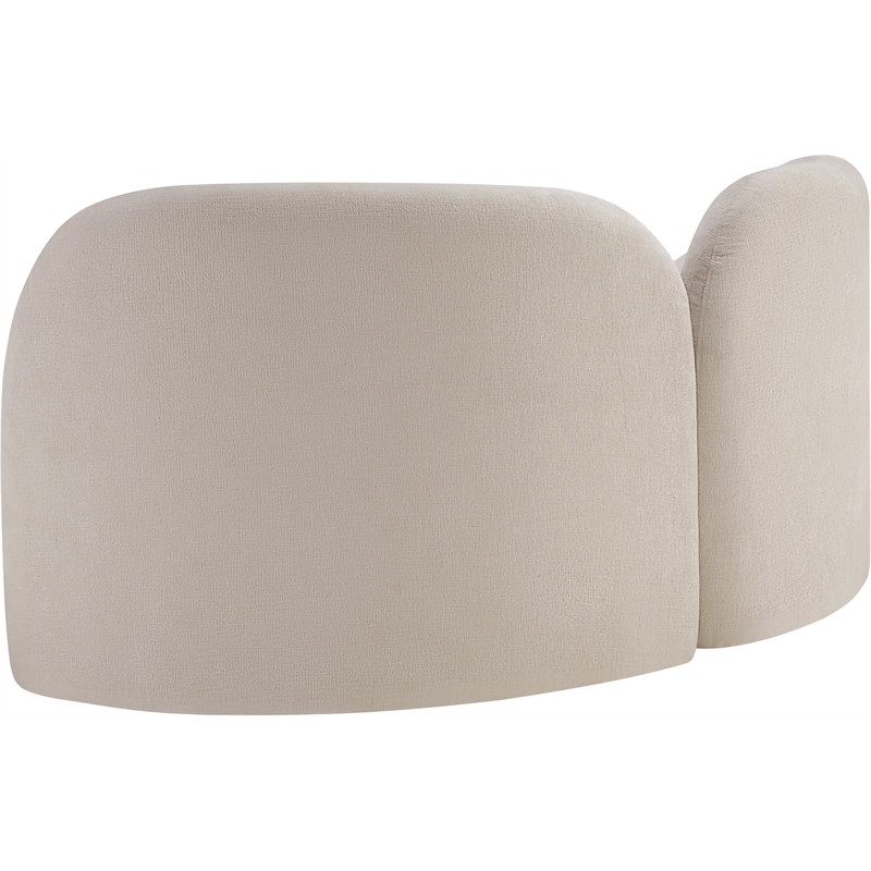 Meridian Furniture Daphne Beige Chenille Fabric Loveseat