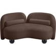 Meridian Furniture Daphne Brown Chenille Fabric Loveseat