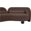 Meridian Furniture Daphne Brown Chenille Fabric Loveseat
