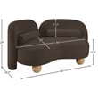 Meridian Furniture Daphne Brown Chenille Fabric Loveseat