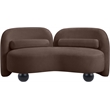 Meridian Furniture Daphne Brown Chenille Fabric Loveseat