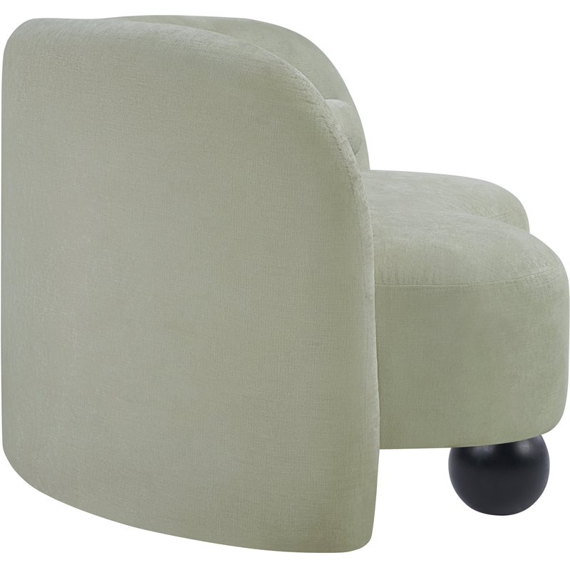 Meridian Furniture Daphne Mint Chenille Fabric Loveseat