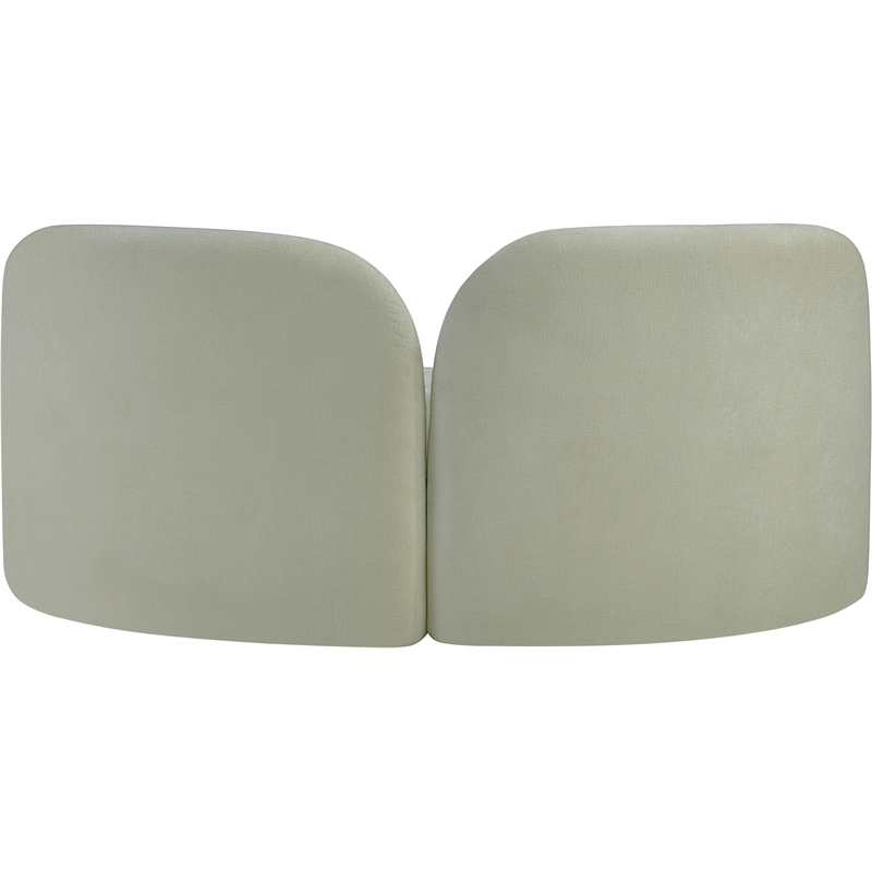 Meridian Furniture Daphne Mint Chenille Fabric Loveseat