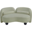 Meridian Furniture Daphne Mint Chenille Fabric Loveseat