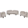 Meridian Furniture Daphne Beige Chenille Fabric Sofa