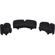 Meridian Furniture Daphne Black Chenille Fabric Sofa