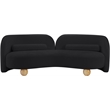 Meridian Furniture Daphne Black Chenille Fabric Sofa