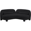 Meridian Furniture Daphne Black Chenille Fabric Sofa