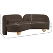 Meridian Furniture Daphne Brown Chenille Fabric Sofa