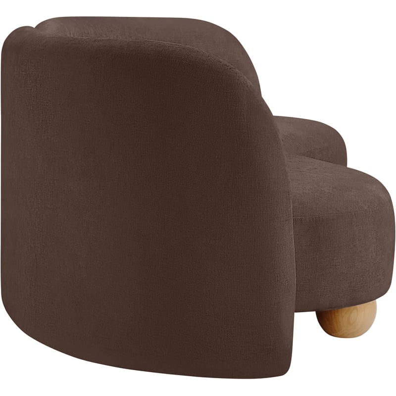 Meridian Furniture Daphne Brown Chenille Fabric Sofa