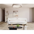 Meridian Furniture Daphne Cream Chenille Fabric Sofa