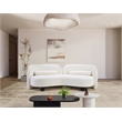 Meridian Furniture Daphne Cream Chenille Fabric Sofa