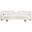 Meridian Furniture Daphne Cream Chenille Fabric Sofa