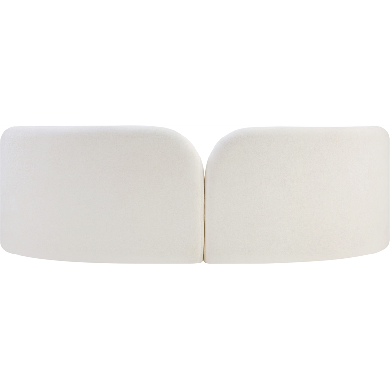 Meridian Furniture Daphne Cream Chenille Fabric Sofa