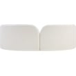 Meridian Furniture Daphne Cream Chenille Fabric Sofa