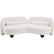 Meridian Furniture Daphne Cream Chenille Fabric Sofa