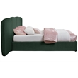 Meridian Furniture Shiloh Green Boucle Fabric Queen Bed