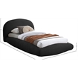 Meridian Furniture Genesis Black Teddy Fabric Twin Bed