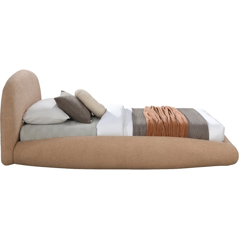 Meridian Furniture Genesis Beige Teddy Fabric Twin Bed