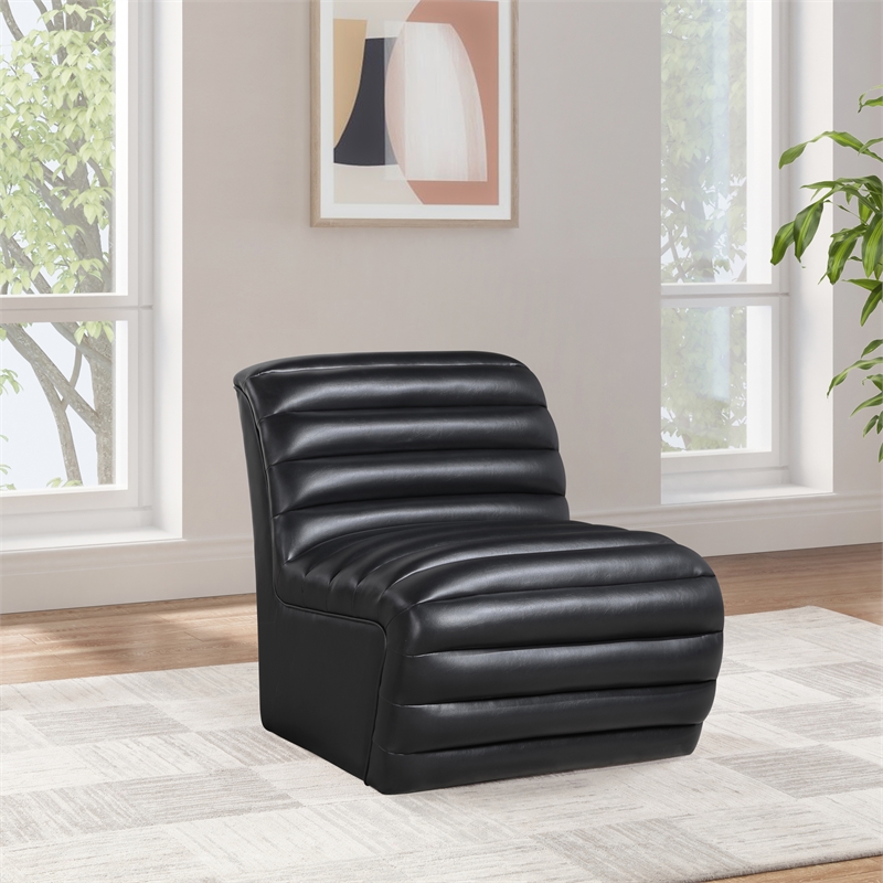 Meridian Furniture Vega Black Vegan Leather Accent Chair