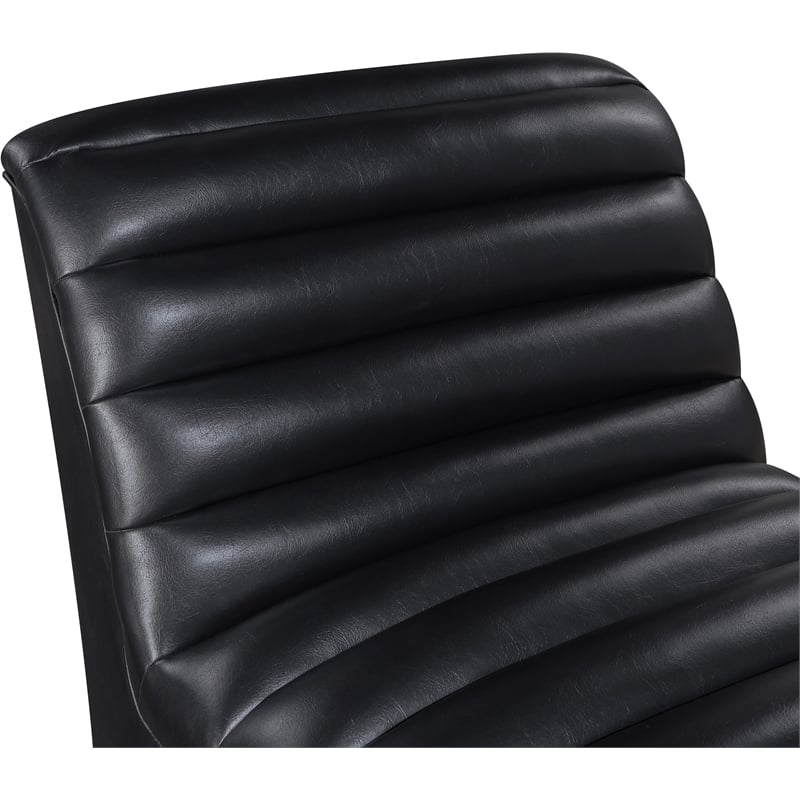 Meridian Furniture Vega Black Vegan Leather Accent Chair