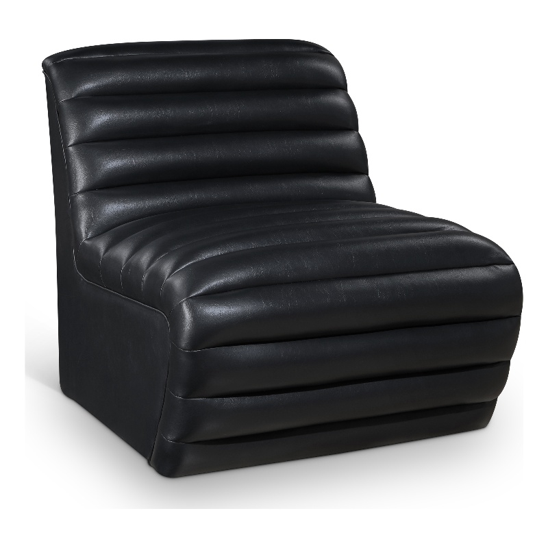 Meridian Furniture Vega Black Vegan Leather Accent Chair