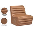 Meridian Furniture Vega Cognac Vegan Leather Accent Chair
