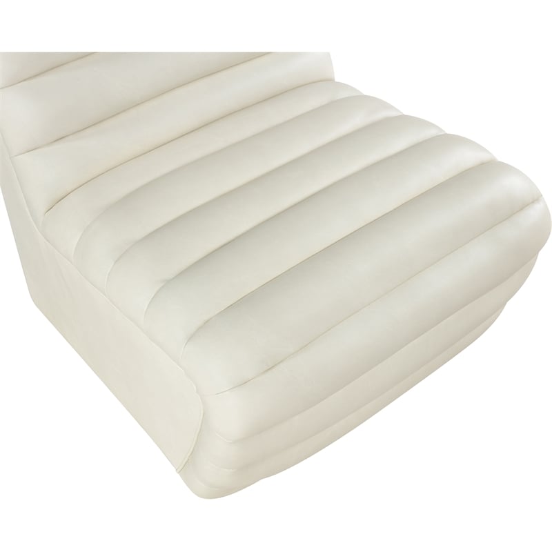 Meridian Furniture Vega Cream Vegan Leather Accent Chair