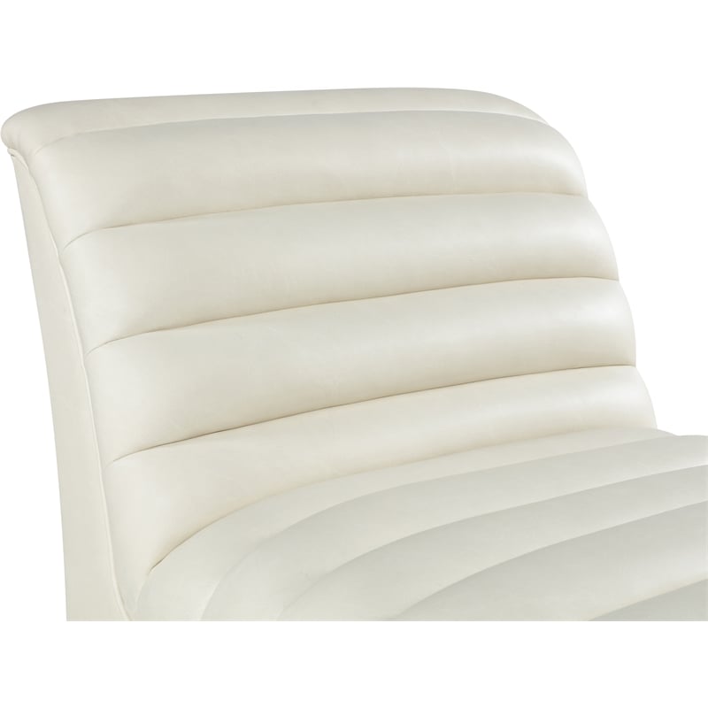 Meridian Furniture Vega Cream Vegan Leather Accent Chair