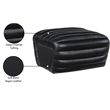Meridian Furniture Vega Black Vegan Leather Ottoman