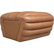 Meridian Furniture Vega Cognac Vegan Leather Ottoman
